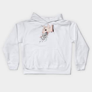 Sphynx Cat With Skulls Kids Hoodie